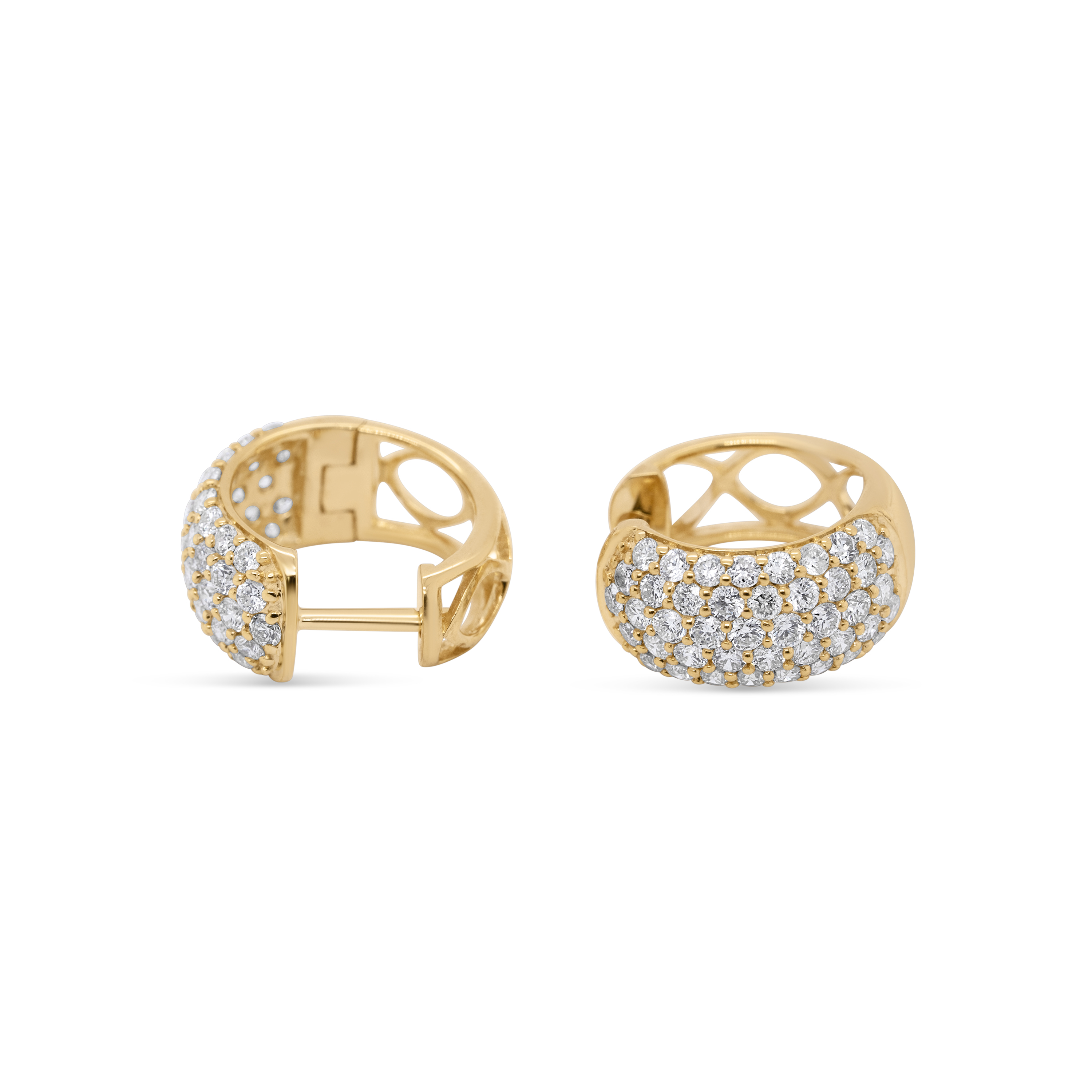 Diamond Hoop Earrings 1.35 ct. 14K Yellow Gold